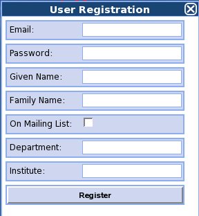 Registration form